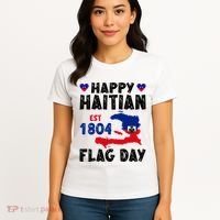 Haiti Flag Day Haitian Map Flag Celebration Women's T-Shirt thumb 4