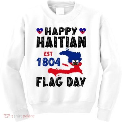 Haiti Flag Day Haitian Map Flag Celebration Kids Sweatshirt