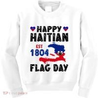 Haiti Flag Day Haitian Map Flag Celebration Kids Sweatshirt thumb 0