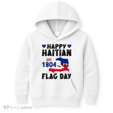 Haiti Flag Day Haitian Map Flag Celebration Kids Hoodie