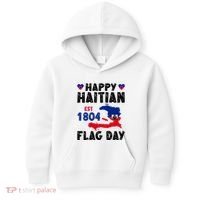 Haiti Flag Day Haitian Map Flag Celebration Kids Hoodie thumb 0