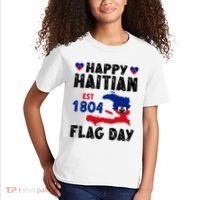 Haiti Flag Day Haitian Map Flag Celebration Kids T-Shirt thumb 2