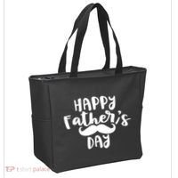 Happy Father's Day Mustache Tote Bag thumb 2