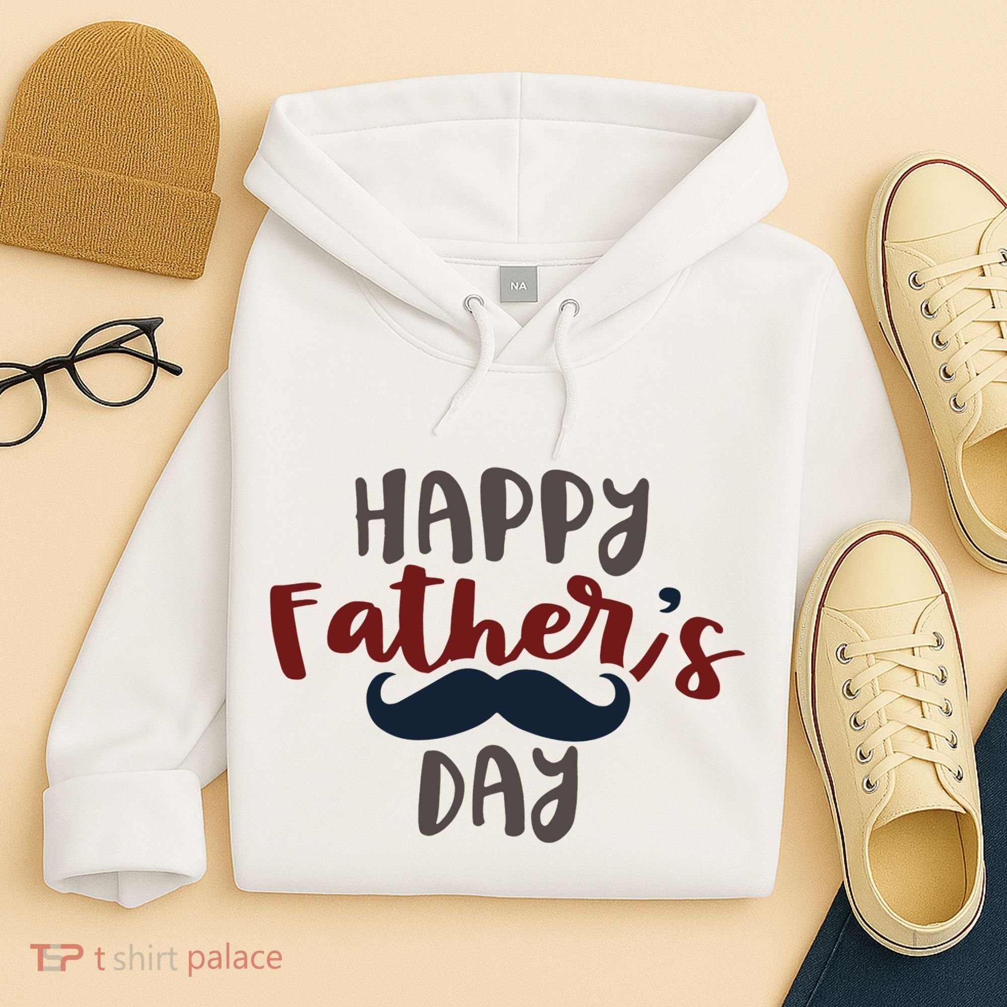 Happy Father's Day Mustache Hoodie