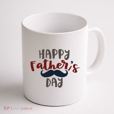 Happy Father's Day Mustache Coffee Mug back