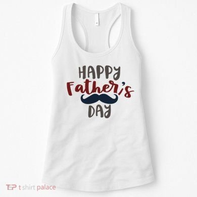 Happy Father's Day Mustache Women's Tank Top