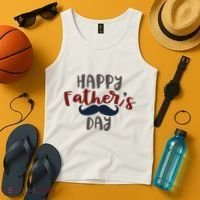 Happy Father's Day Mustache Tank Top thumb 4