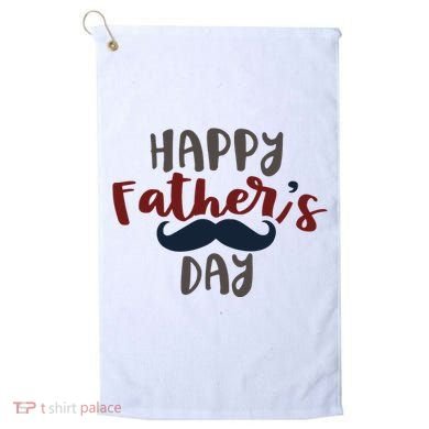 Happy Father's Day Mustache Golf Towel