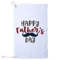Happy Father's Day Mustache Golf Towel thumb 0