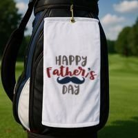 Happy Father's Day Mustache Golf Towel thumb 2