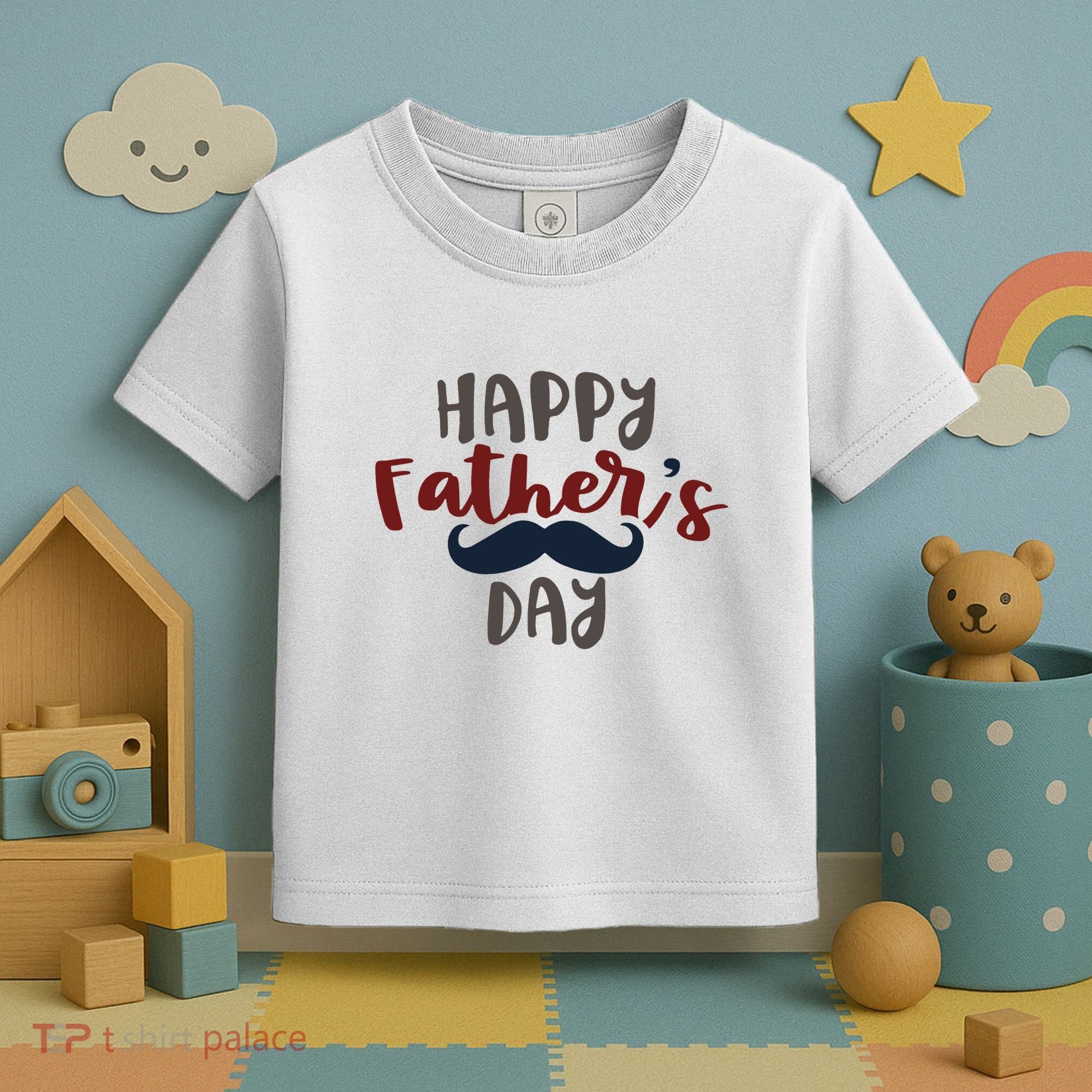 Happy Father's Day Mustache Toddler T-Shirt