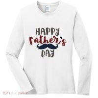 Happy Father's Day Mustache Women's Long Sleeve Shirt thumb 0