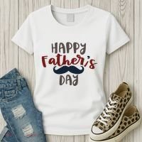 Happy Father's Day Mustache Women's T-Shirt thumb 3