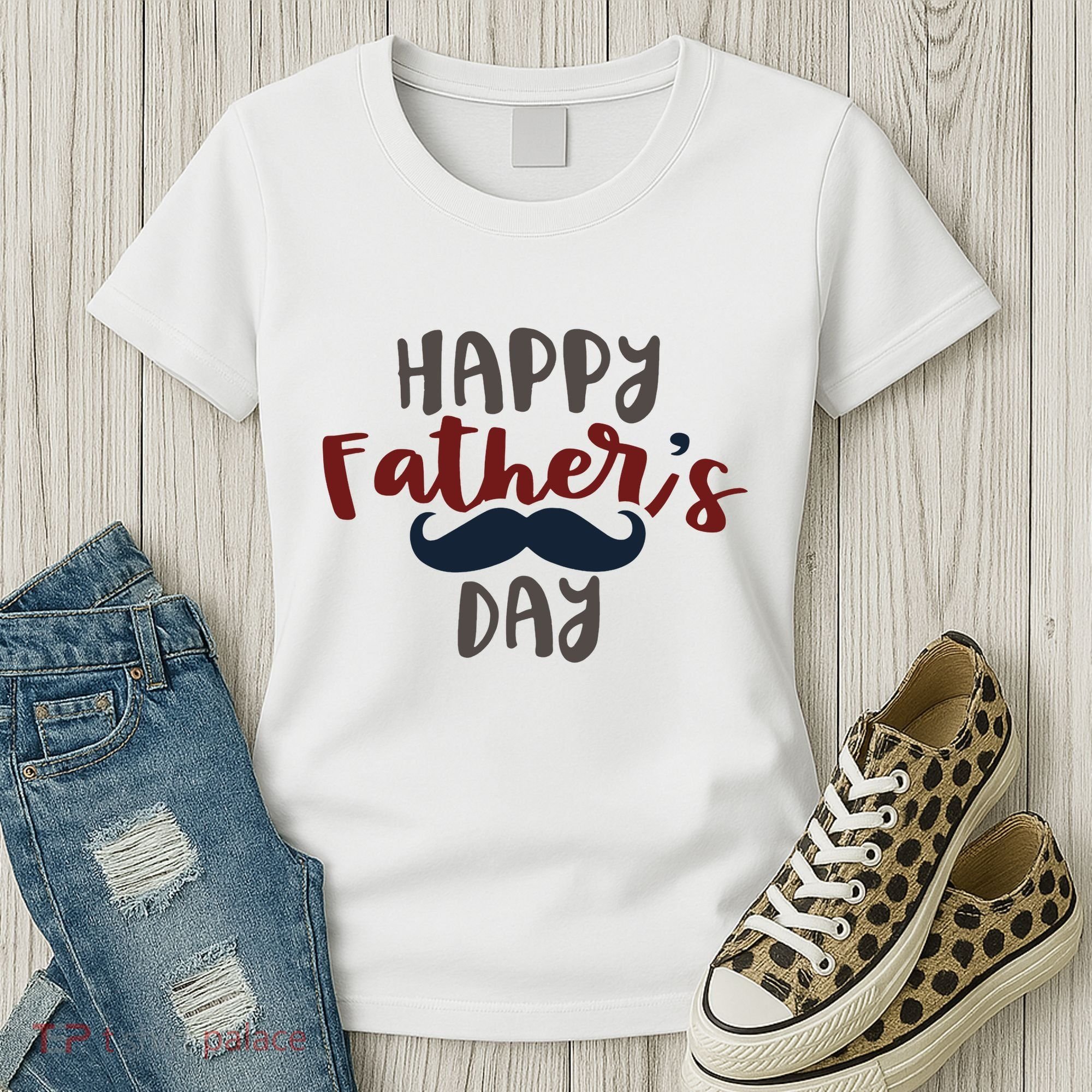 Happy Father's Day Mustache Women's T-Shirt