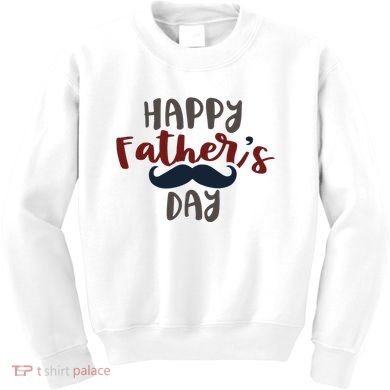 Happy Father's Day Mustache Kids Sweatshirt