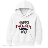 Happy Father's Day Mustache Kids Hoodie thumb 0