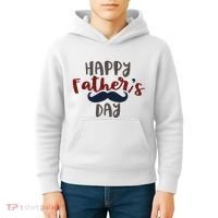 Happy Father's Day Mustache Kids Hoodie thumb 4