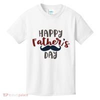 Happy Father's Day Mustache Kids T-Shirt thumb 0