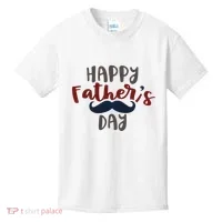 Happy Father's Day Mustache Kids T-Shirt thumb 0
