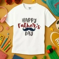 Happy Father's Day Mustache Kids T-Shirt thumb 3