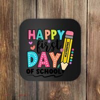 Happy First Day Of School Teacher Pencil Coaster thumb 0