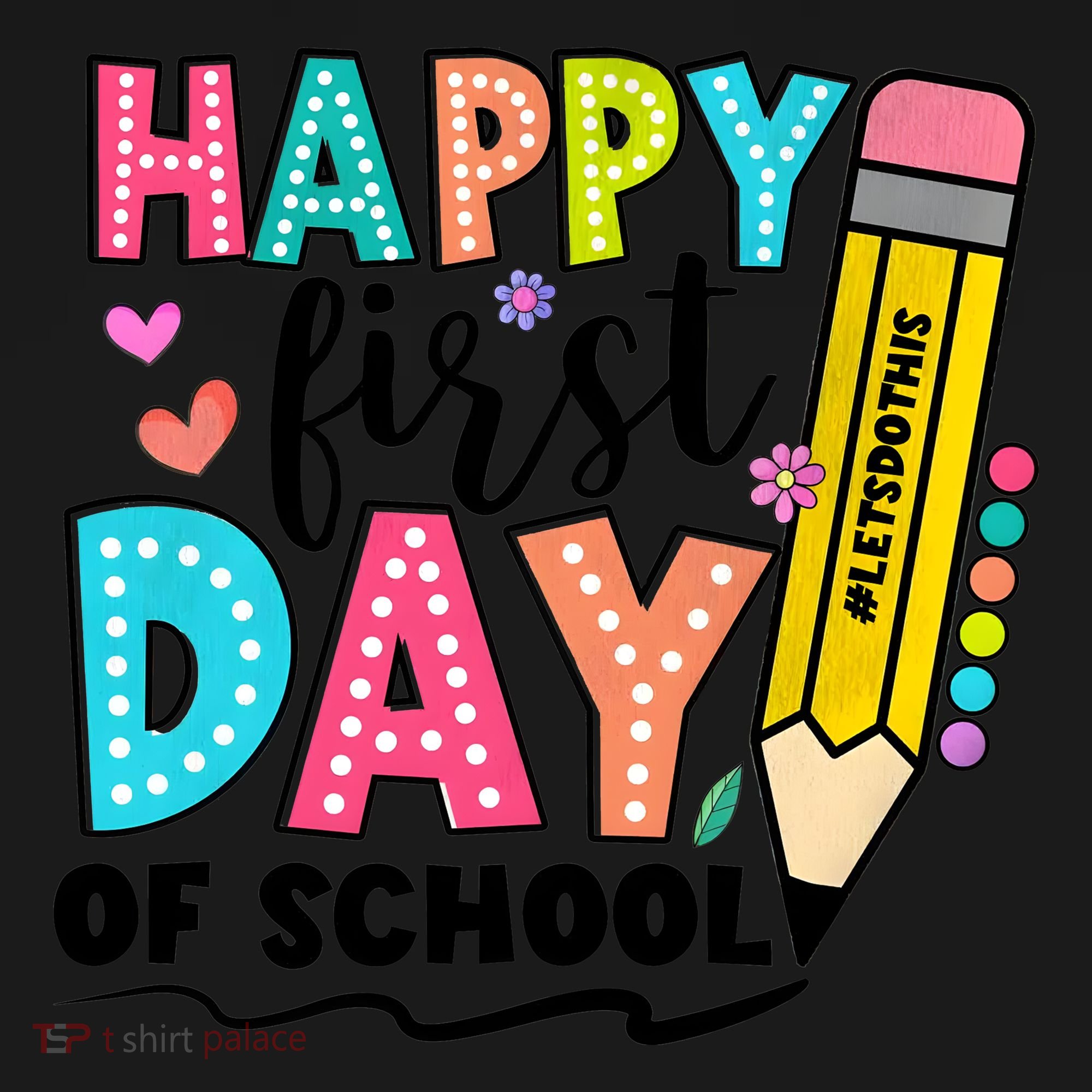 Happy First Day Of School Teacher Pencil Coaster
