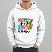 Happy First Day Of School Teacher Pencil Hoodie thumb 0