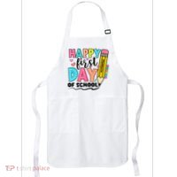Happy First Day Of School Teacher Pencil Apron thumb 0