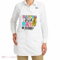 Happy First Day Of School Teacher Pencil Apron thumb 2