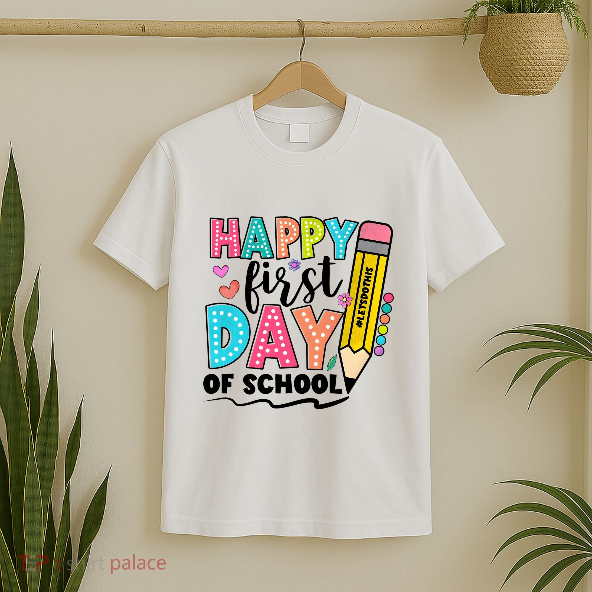 Happy First Day Of School Teacher Pencil T-Shirt