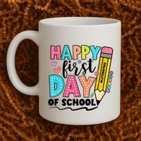 Happy First Day Of School Teacher Pencil Coffee Mug thumb 2
