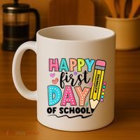 Happy First Day Of School Teacher Pencil Coffee Mug thumb 4