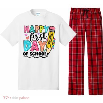 Happy First Day Of School Teacher Pencil Pajama Set