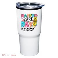 Happy First Day Of School Teacher Pencil Tumbler thumb 0