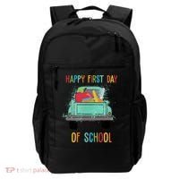 Happy First Day Of School Learning Truck Backpack thumb 0