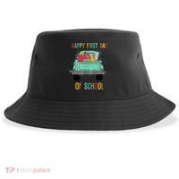 Happy First Day Of School Learning Truck Sustainable Bucket Hat thumb 0