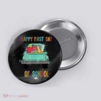 Happy First Day Of School Learning Truck Button thumb 0