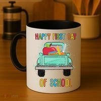 Happy First Day Of School Learning Truck Coffee Mug thumb 4