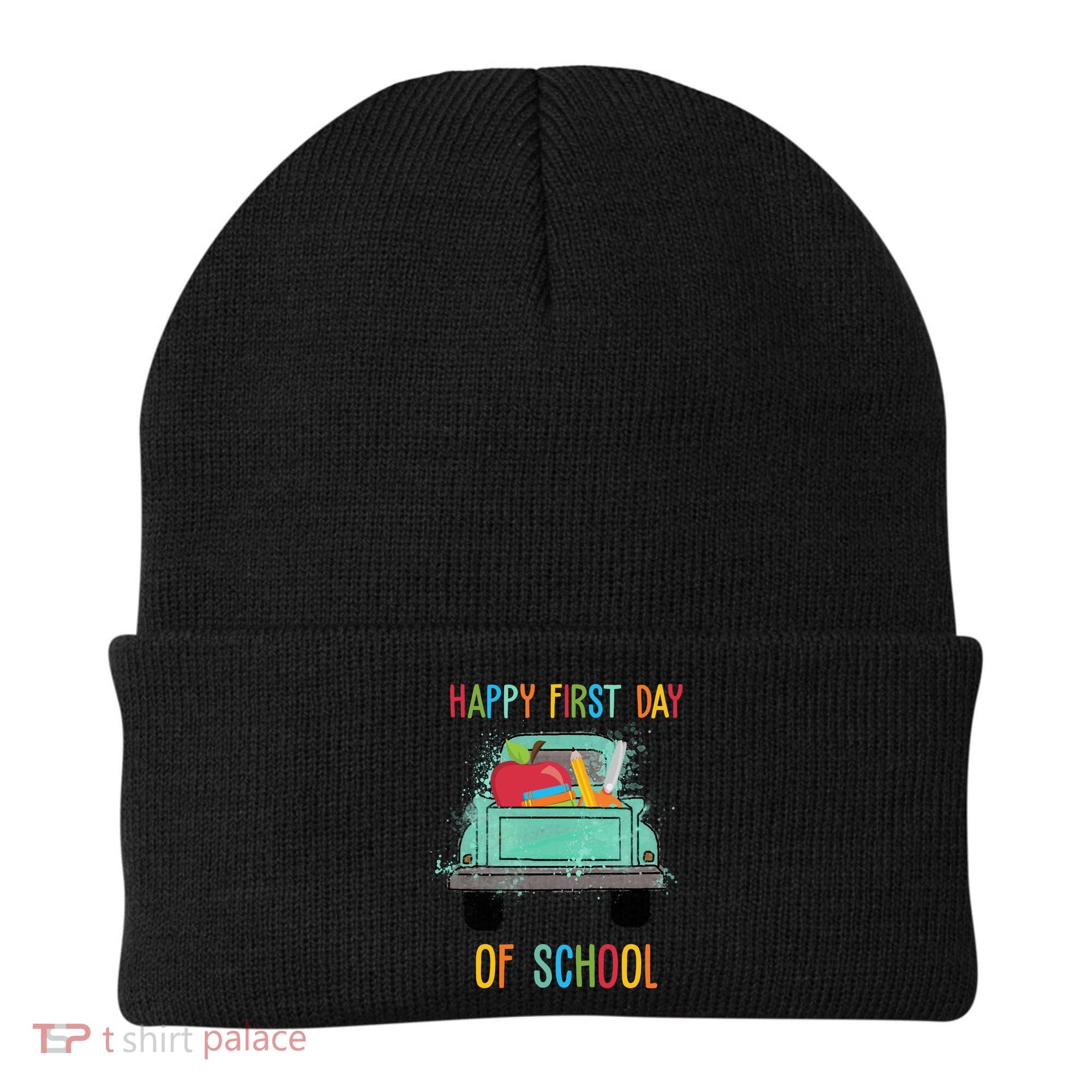 Happy First Day Of School Learning Truck Beanie