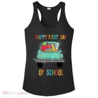 Happy First Day Of School Learning Truck Ladies PosiCharge Competitor Racerback Tank thumb 0