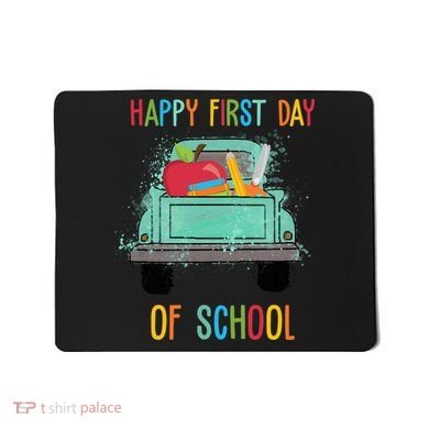 Happy First Day Of School Learning Truck Mousepad