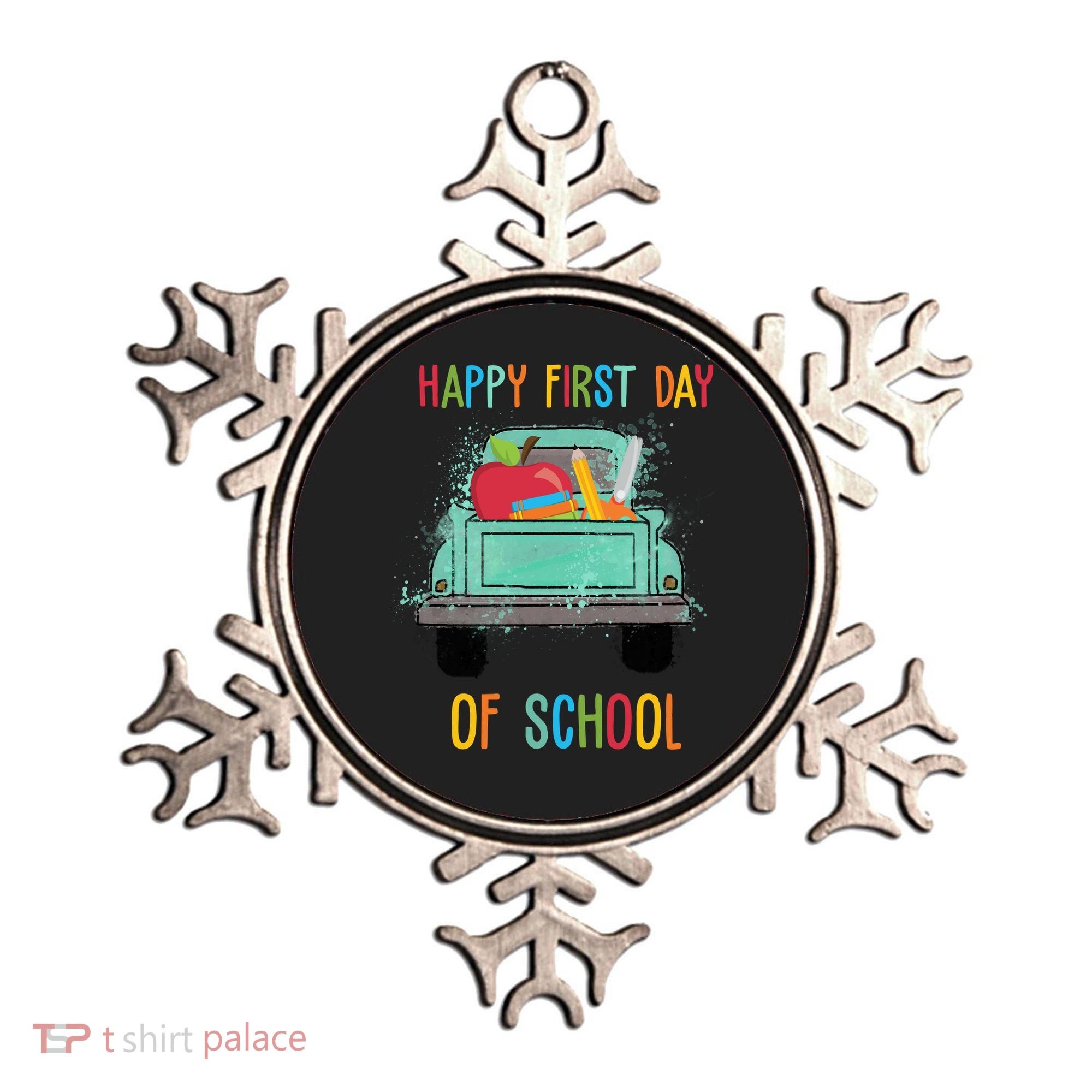 Happy First Day Of School Learning Truck Ornament