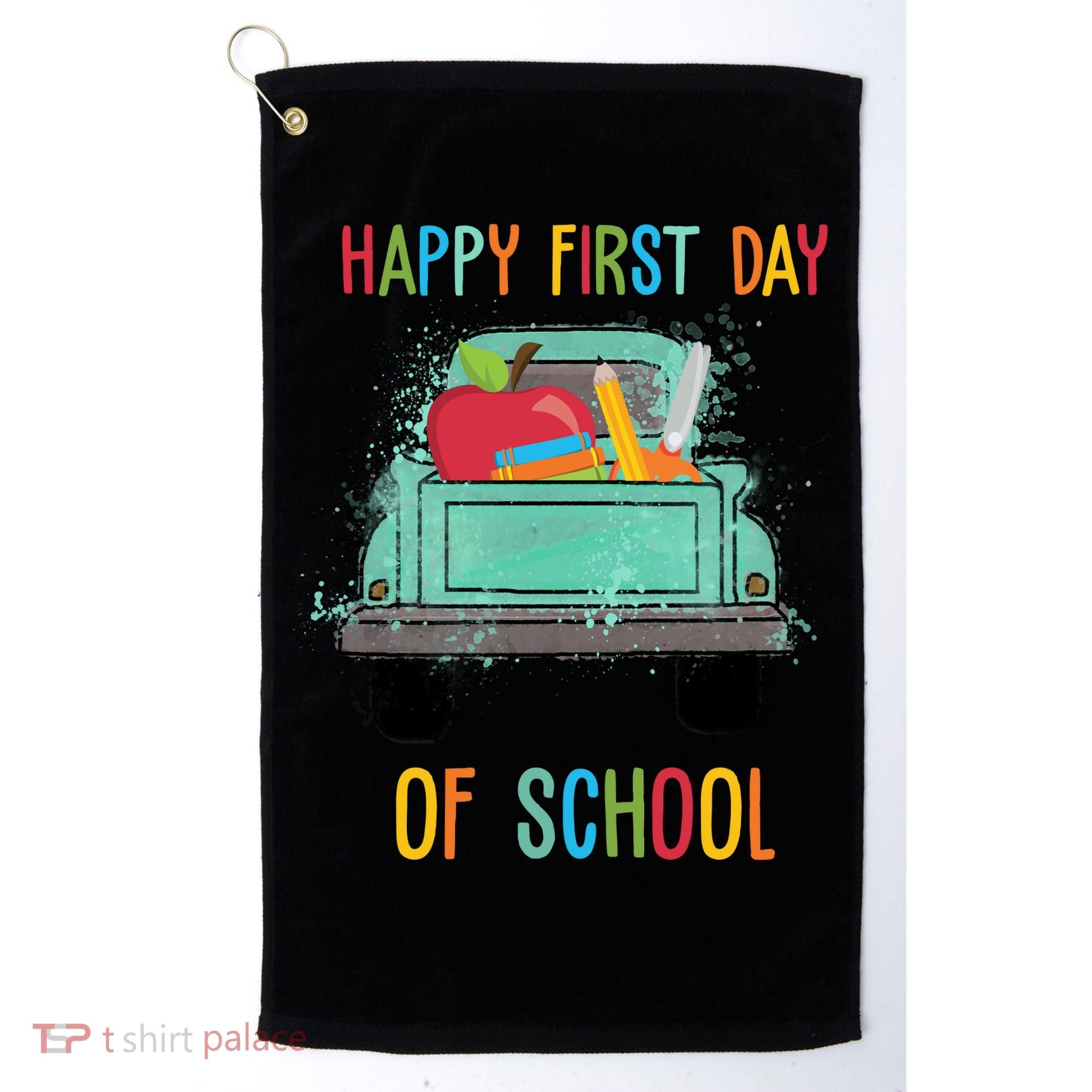 Happy First Day Of School Learning Truck Golf Towel