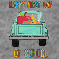 Happy First Day Of School Learning Truck Doggie Tank thumb 3