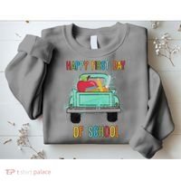 Happy First Day Of School Learning Truck Sweatshirt thumb 2