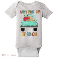 Happy First Day Of School Learning Truck Baby Bodysuit thumb 0