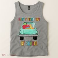Happy First Day Of School Learning Truck Tank Top thumb 2