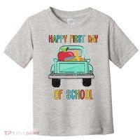 Happy First Day Of School Learning Truck Toddler T-Shirt thumb 0