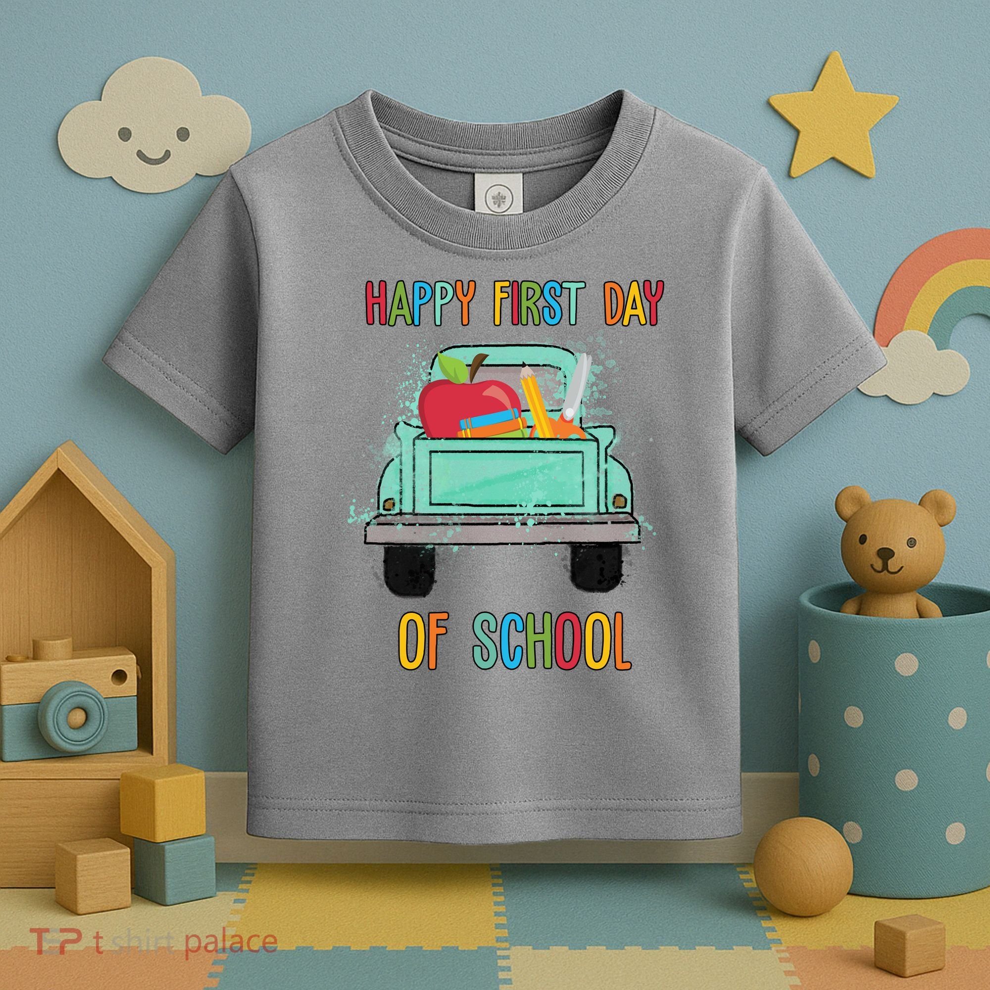 Happy First Day Of School Learning Truck Toddler T-Shirt
