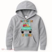 Happy First Day Of School Learning Truck Kids Hoodie thumb 0
